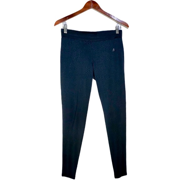 Adidas Geometric Black Jacquard Print Leggings - Picture 1 of 4